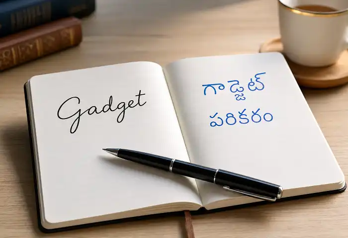 gadget Telugu translation notebook
