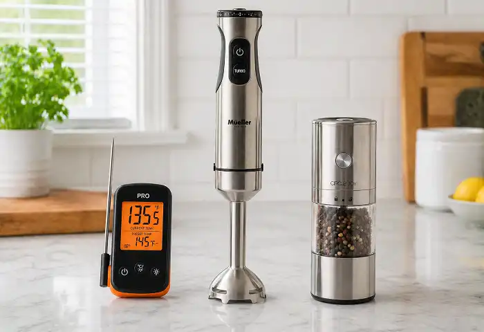 kitchen gadgets instant thermometer immersion blender