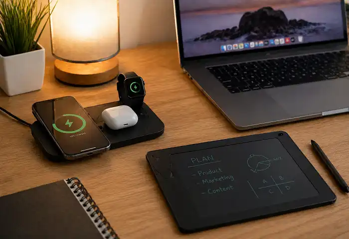 productivity gadgets work desk setup