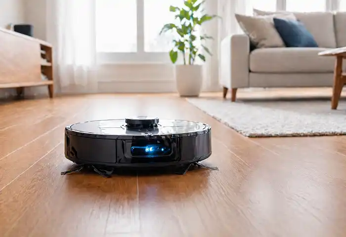 robot vacuum cleaning hardwood floor