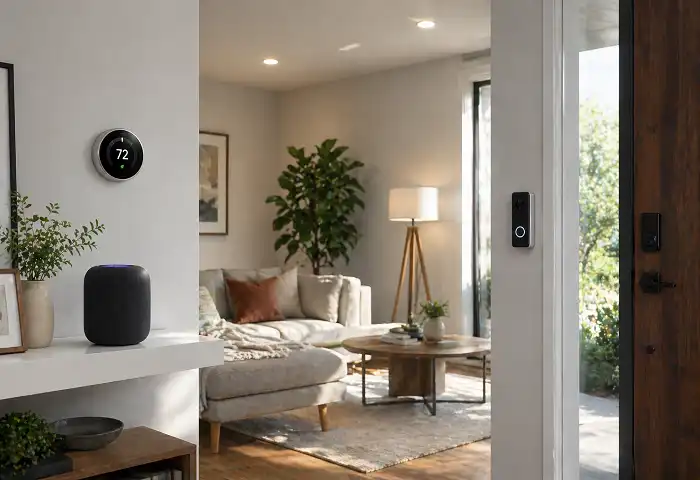 smart home gadgets living room setup