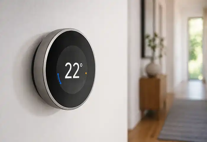 smart thermostat wall mounted home