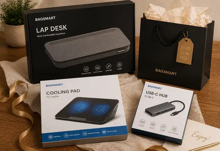lap gadgets gift set cooling pad USB hub lap desk