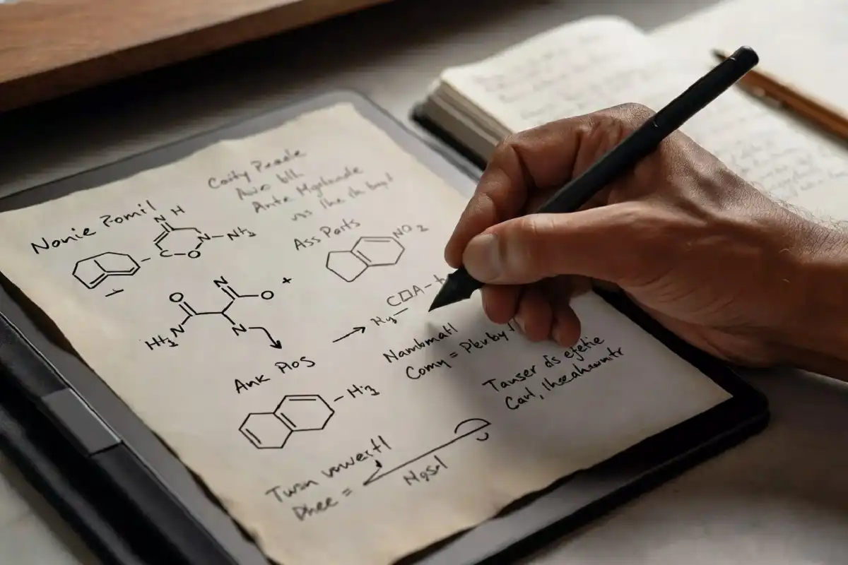E-ink tablet being used for digital note-taking as a study gadget
