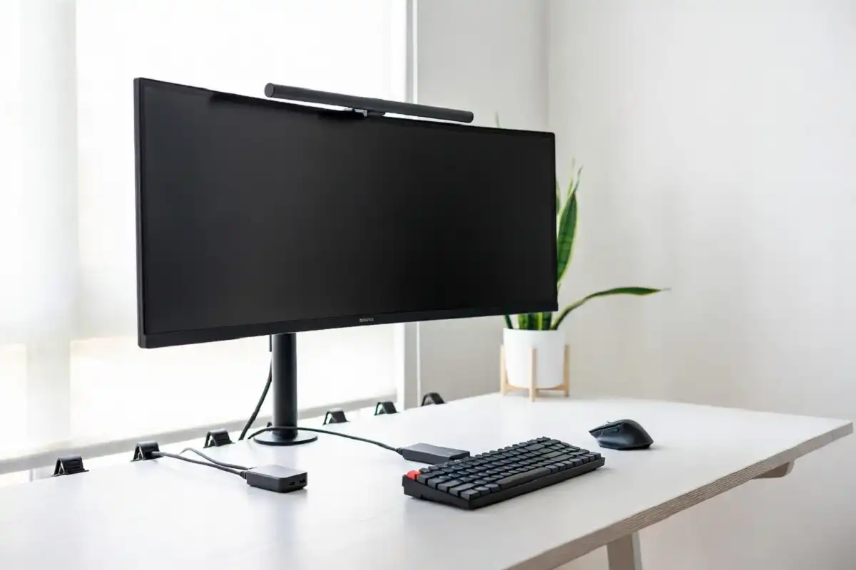 gadgets club workspace setup with ergonomic tech tools and monitor accessories