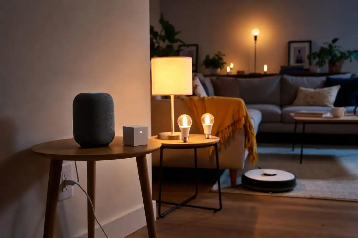 smart home gadgets including smart speaker and lighting as gadgets club picks