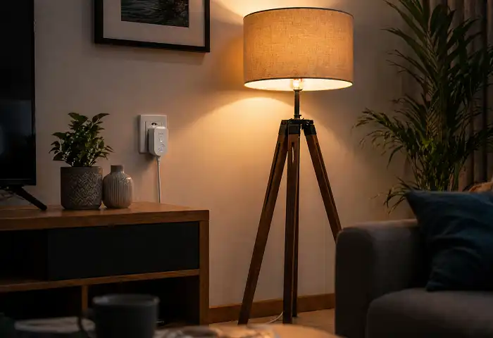 smart home gadgets plug and LED bulb setup