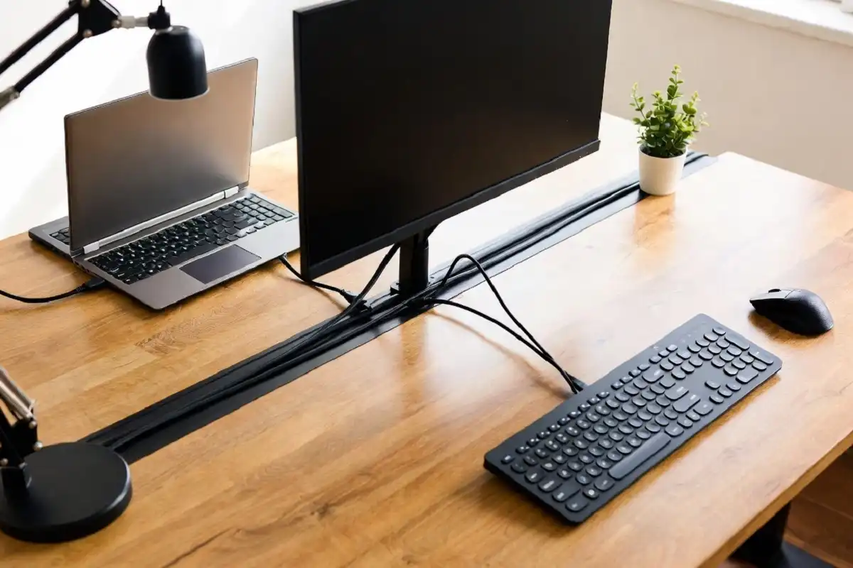 Cable management as a key part of standing desk accessories essentials for a clean workspace