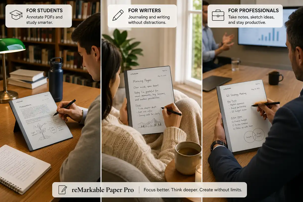reMarkable Paper Pro review 2026 showing ideal users for the writing tablet