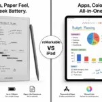Featured comparison graphic showing reMarkable vs iPad for note taking with key differences